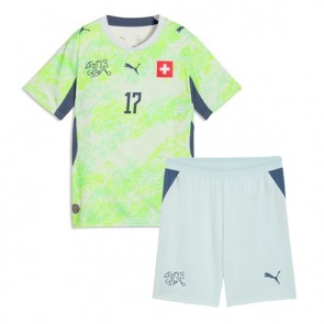 Schweiz Ruben Vargas #17 Udebanetrøje Børn VM 2026 Kortærmet (+ Korte bukser)